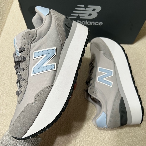NWT New Balance 515H Platform Womens Slate Light Grey, White and Blue - Picture 4 of 7